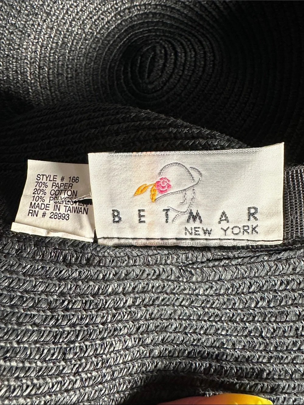 betmar Black Classic Rolled-Brim Straw Hat